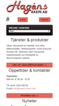 Mobile Screenshot of hagens-akeri.com